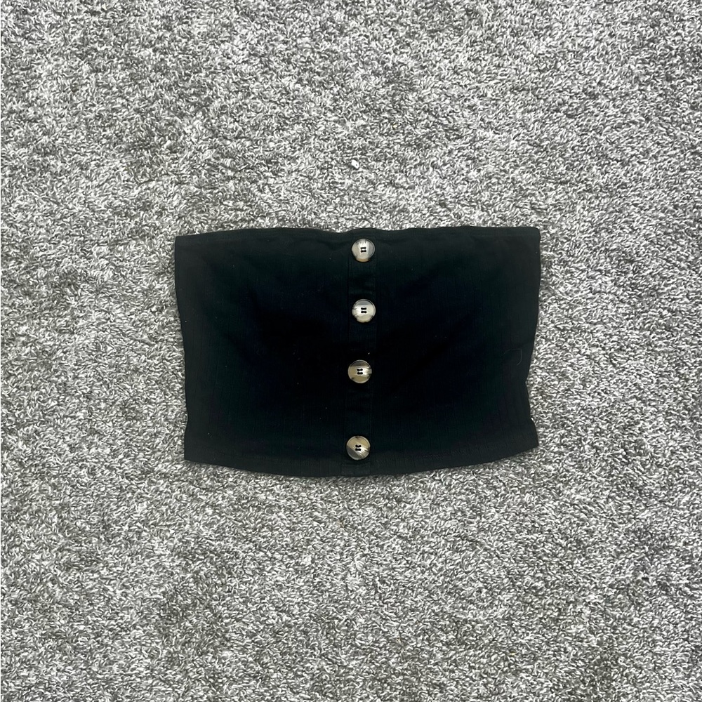 SHEIN button crop top